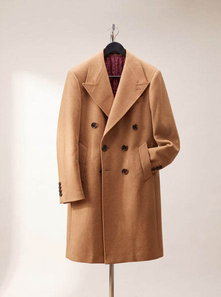 Double-Breasted Overcoat — Camel