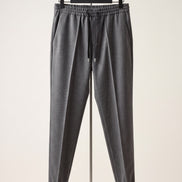 Drawstring Twill Joggers — Grey