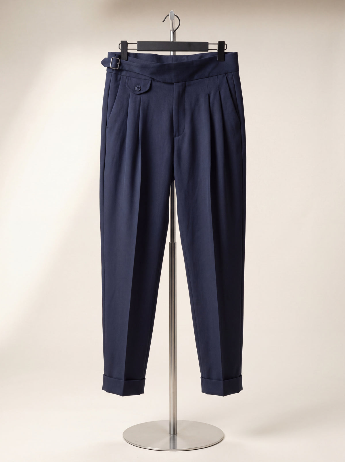 Gurkha-Style Double-Pleated Trouser Navy