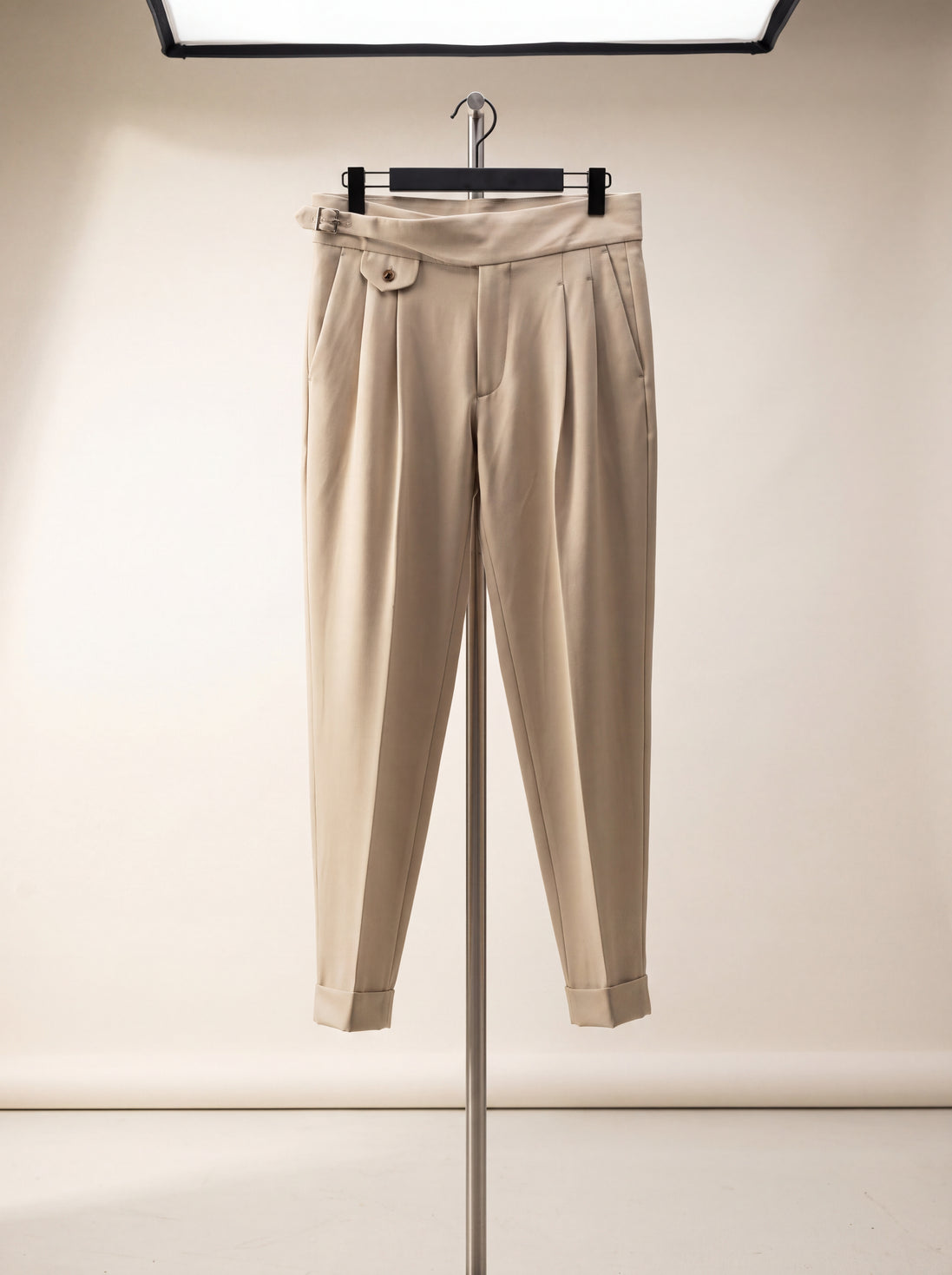 Gurkha-Style Double-Pleated Trouser