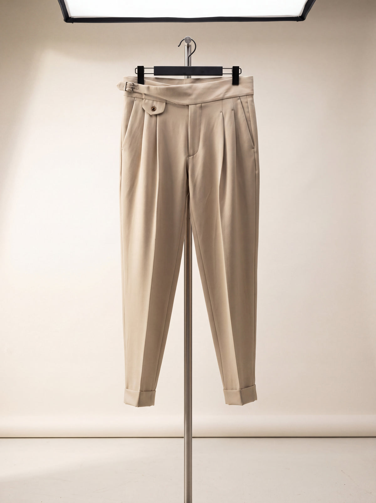 Gurkha-Style Double-Pleated Trouser