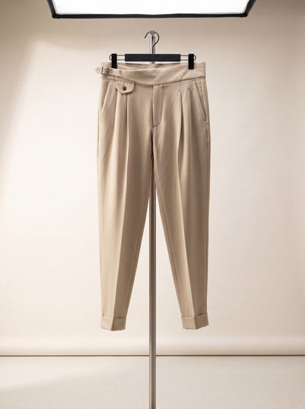 Gurkha-Style Double-Pleated Trouser