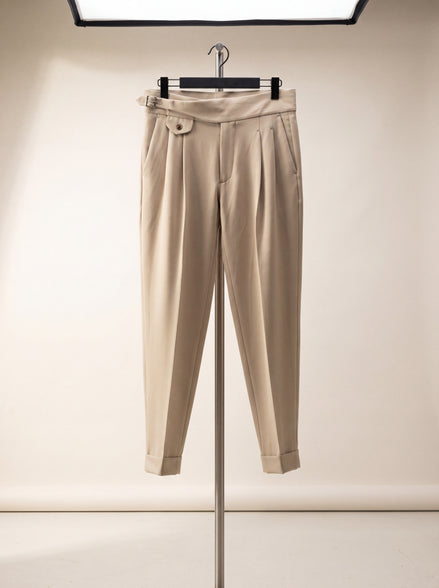 Gurkha-Style Double-Pleated Trouser