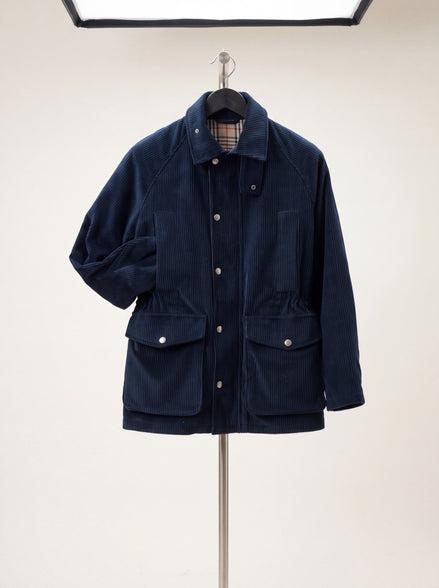 Corduroy Safari Jacket - Navy