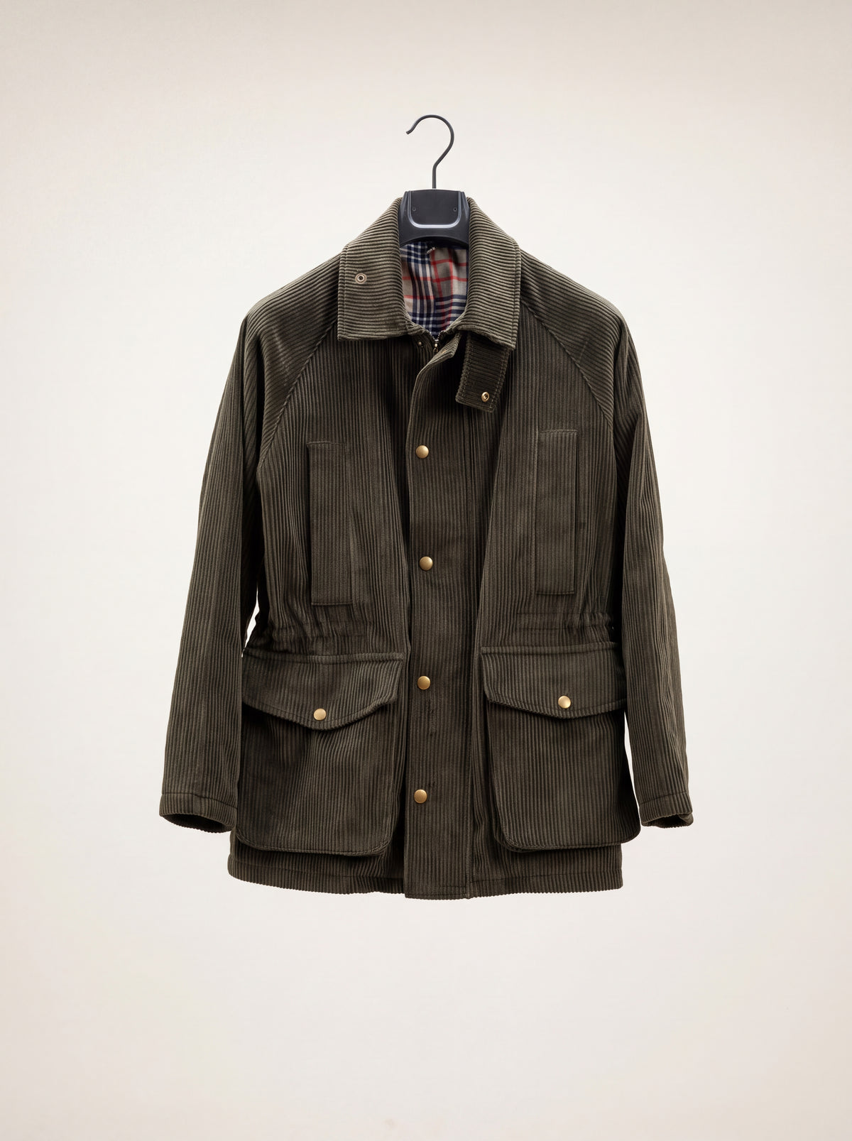 Corduroy Safari Jacket - Olive