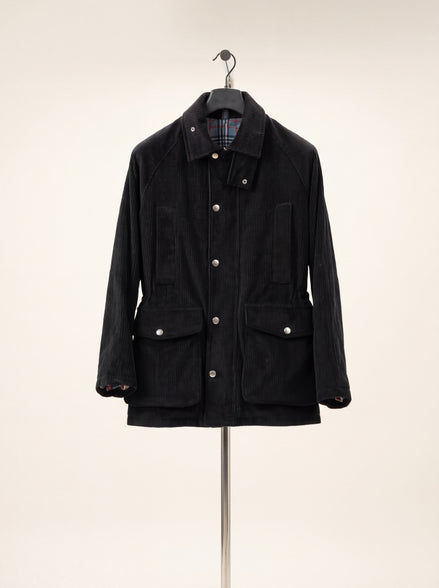 Corduroy Safari Jacket - Black