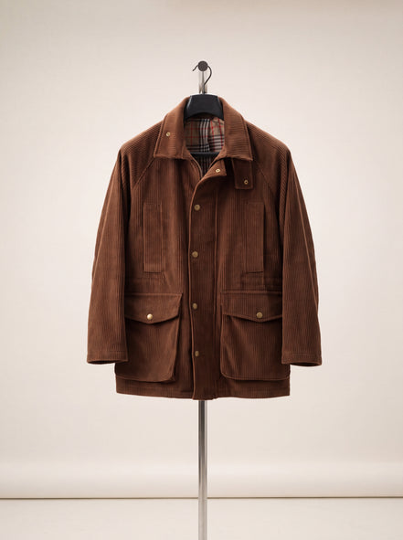 Corduroy Safari Jacket - Brown